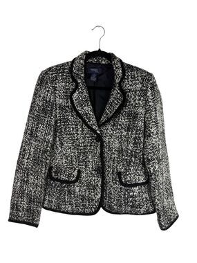 Fundamental Things Black and White Tweed Jacket- Size 6